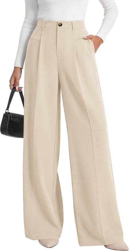 Pleated Wide Leg Pants