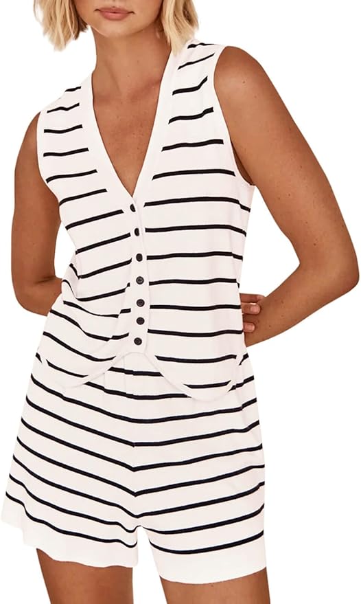 Striped Shorts Set