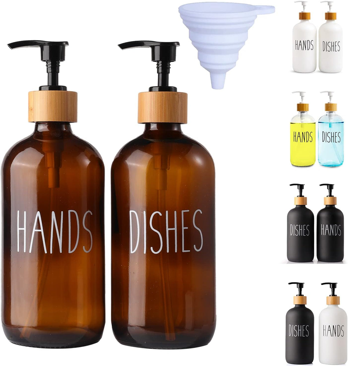 Glass Soap Dispenser Set
