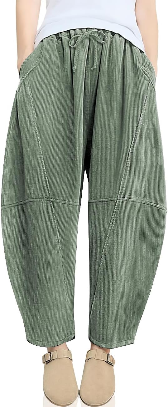 Corduroy Barrel Pants