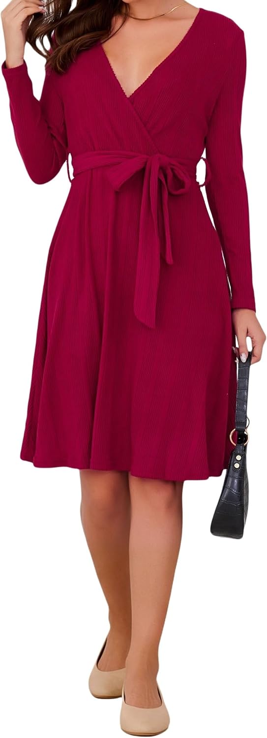 Belted Sweater Dress
