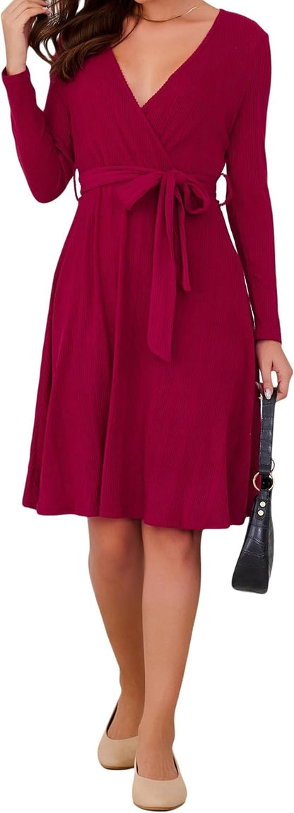 Belted Sweater Dress