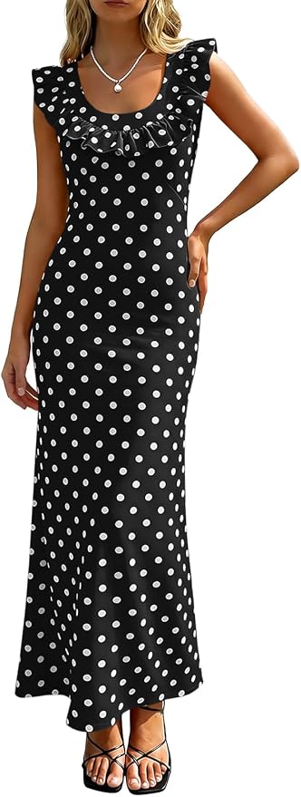 Polka Dot Maxi Dress