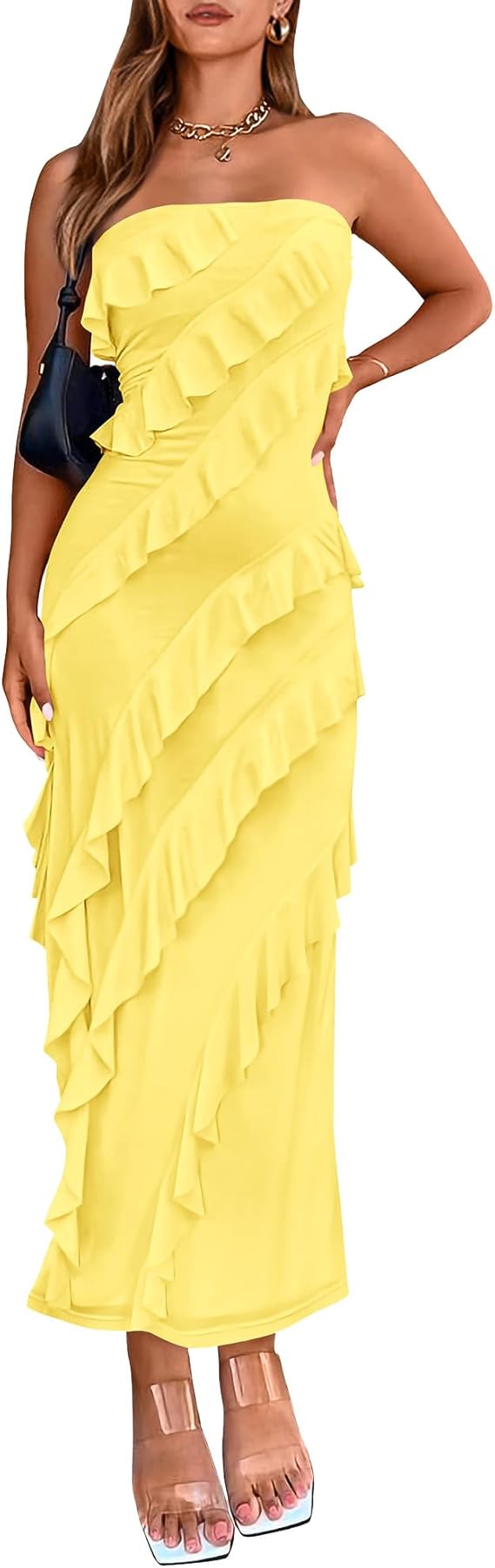 Midi Ruched Bodycon Dress