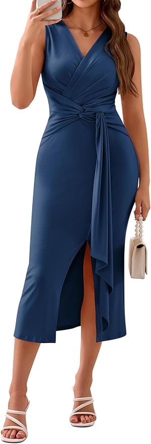 Ruched Midi Dress