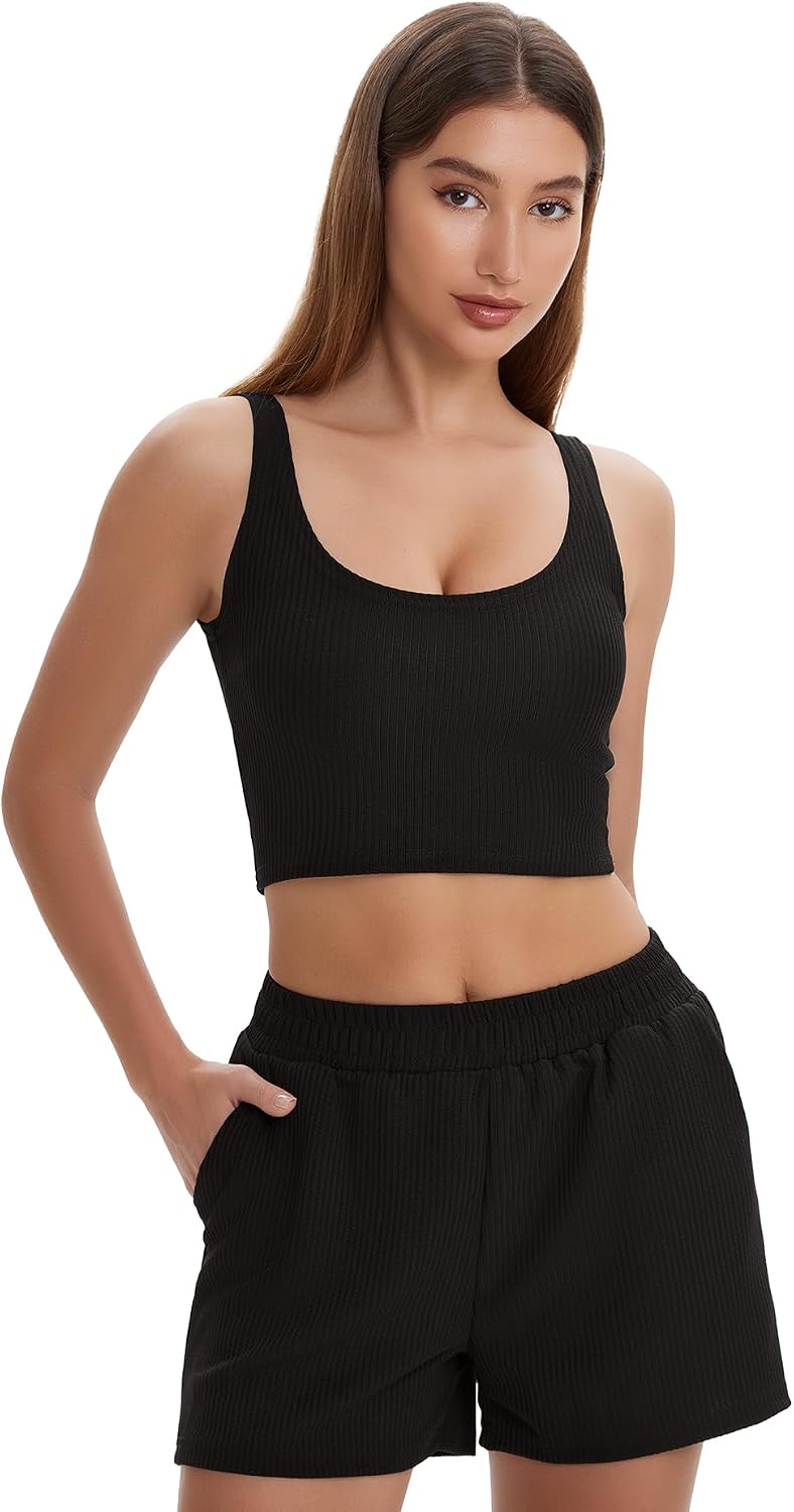 Sleeveless Tank Shorts Set