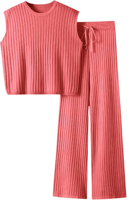 Sleeveless Ribbed Outfit
