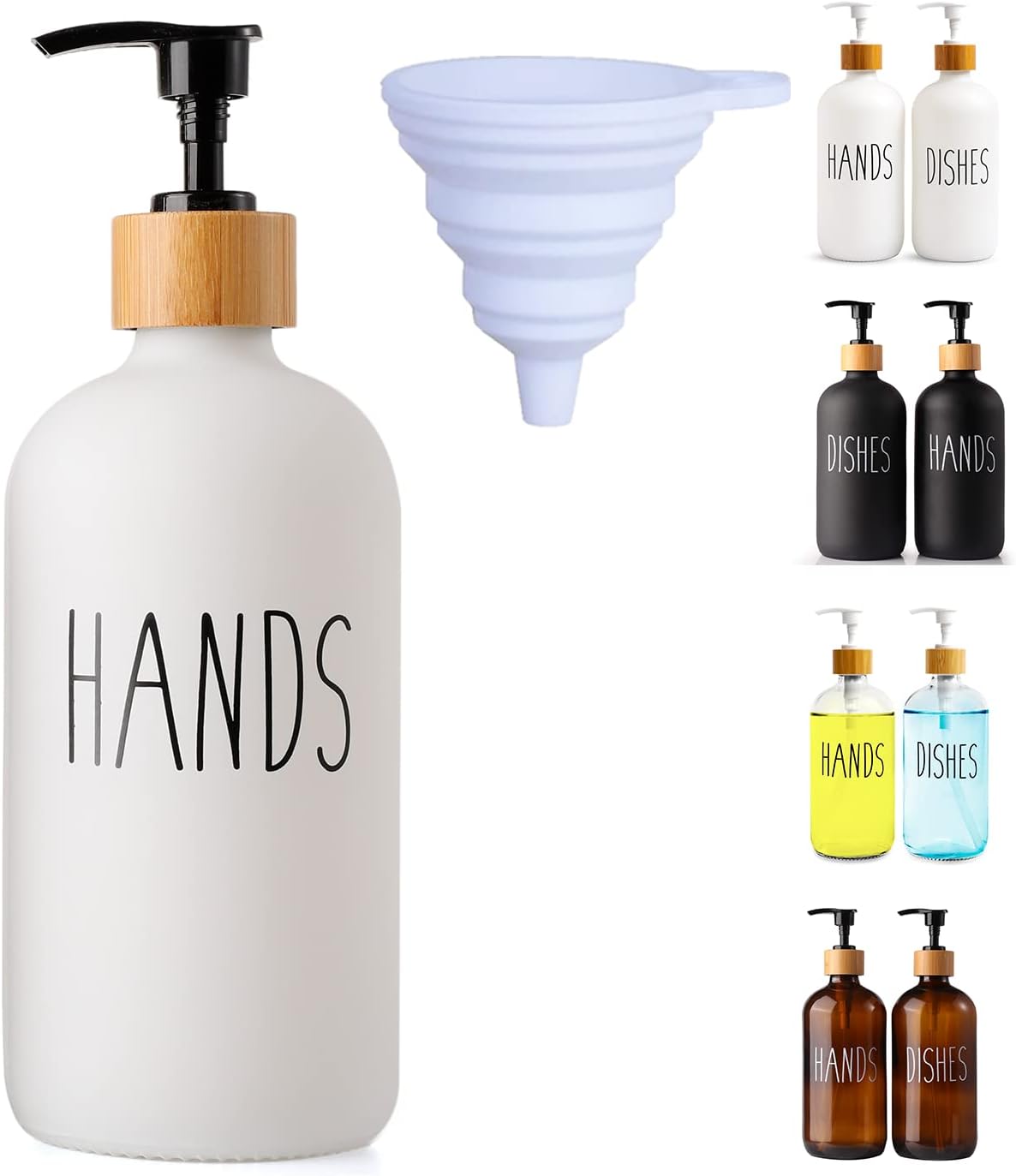 Glass Soap Dispenser Set