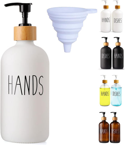 Glass Soap Dispenser Set