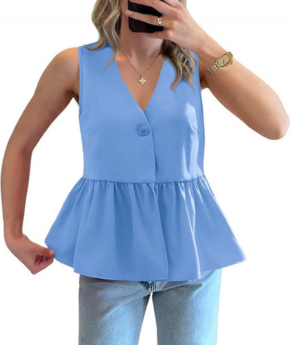 Peplum Ruffle Tank