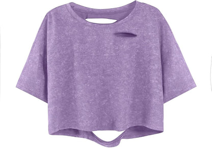 Cotton Washed Cropped Tee