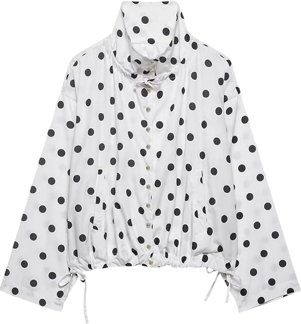 Polka Dot Cropped Jacket