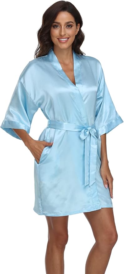 Satin Kimono Robe