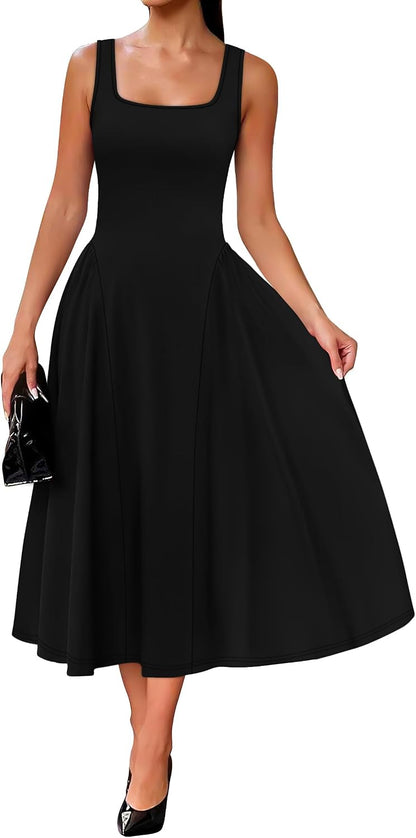 Square Neck Maxi Dress