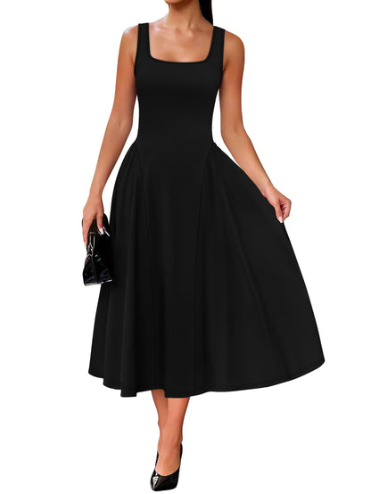 Square Neck Maxi Dress