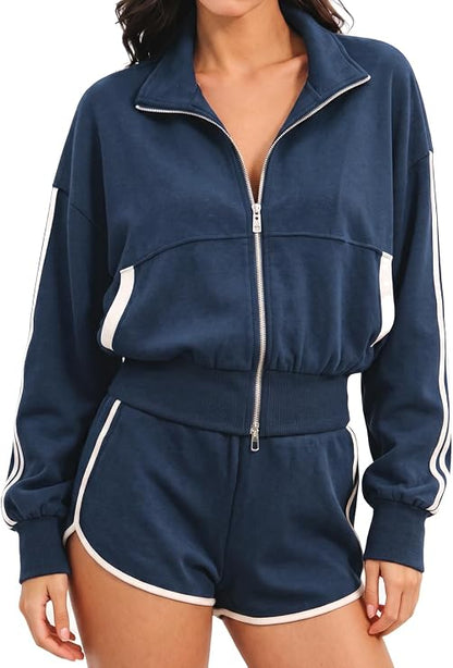 Zip Up Tracksuit Set