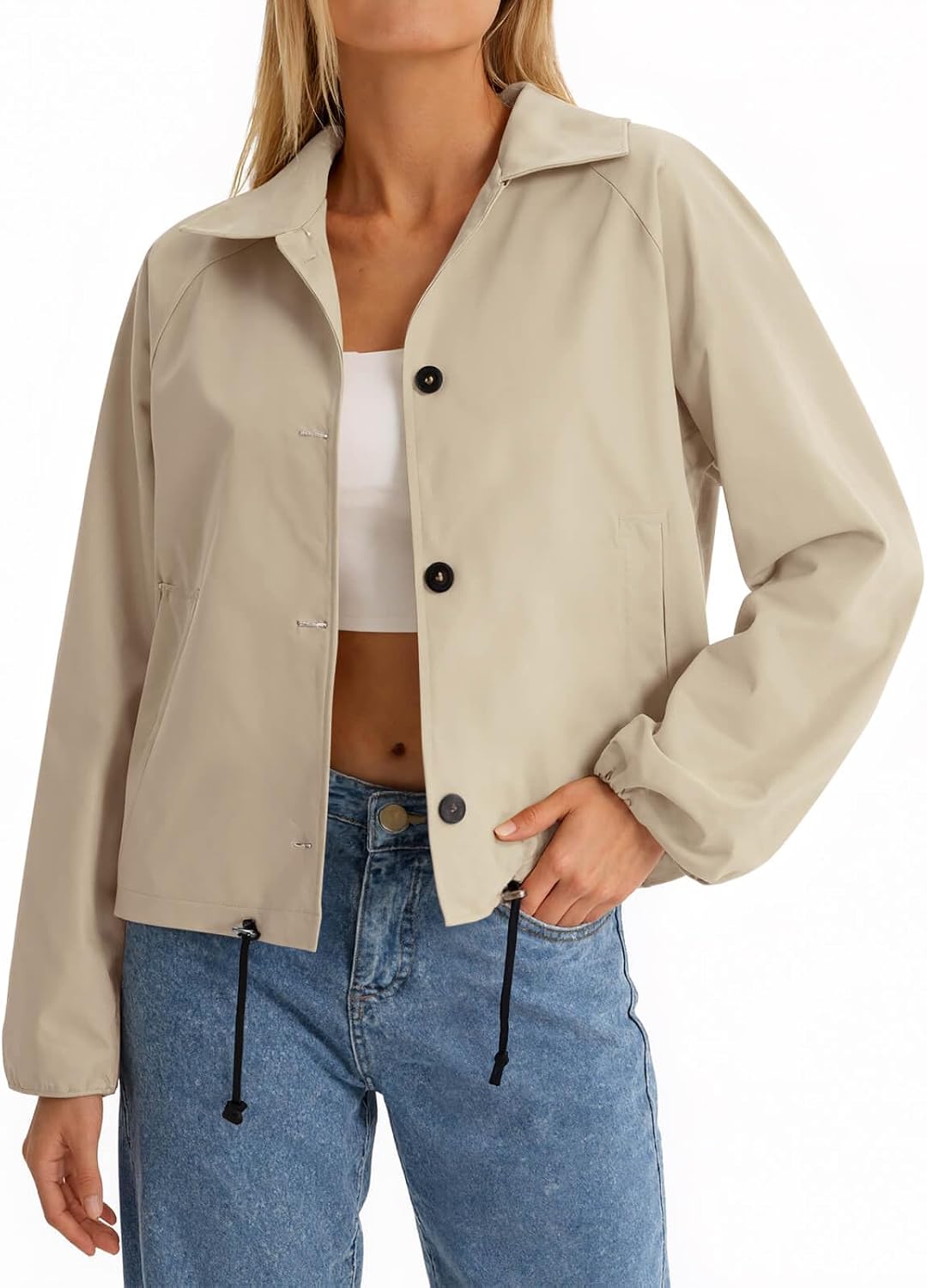 Cropped Bomber Jacket