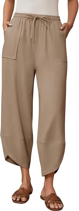 Cotton Linen Barrel Pants