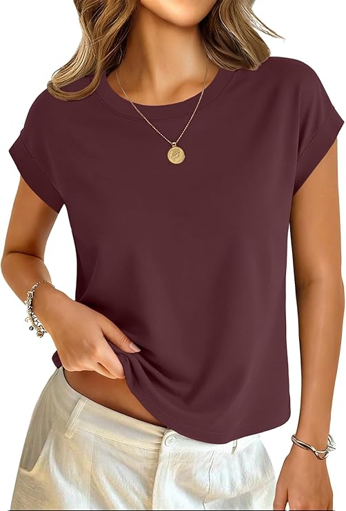 Cotton Cap Sleeve T-Shirt