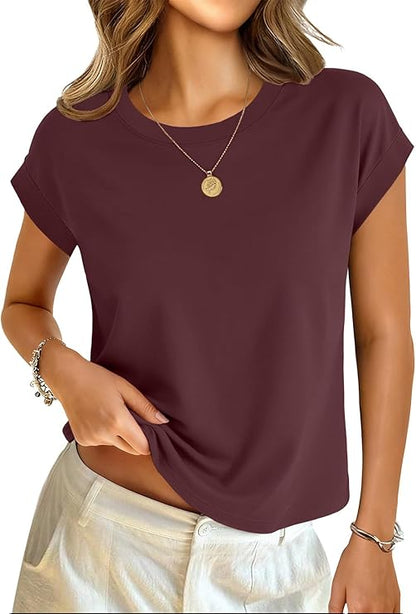 Cotton Cap Sleeve T-Shirt