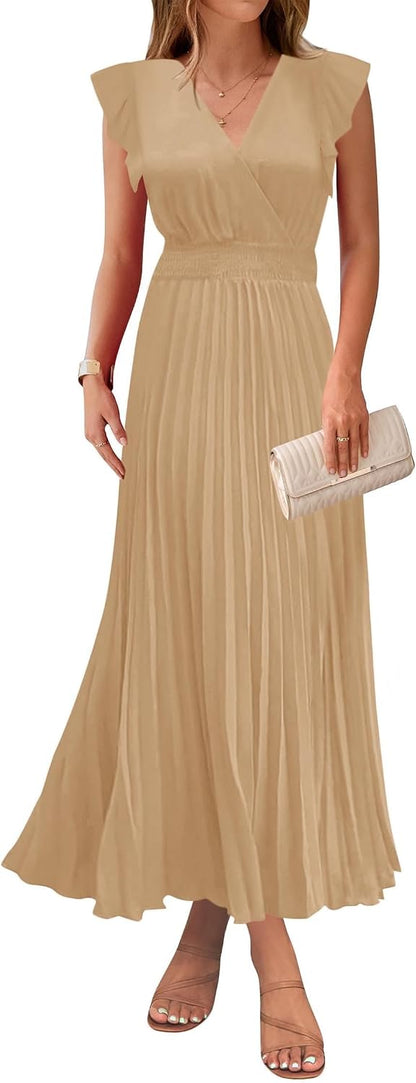 Ruffle Flutter Maxi Dress