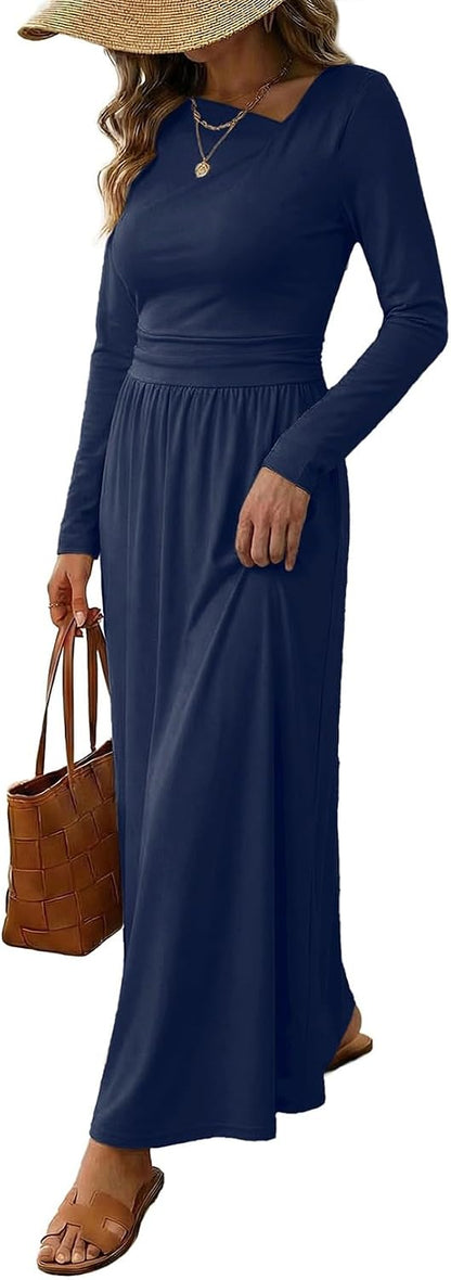 Asymmetrical Long Sleeve Dress
