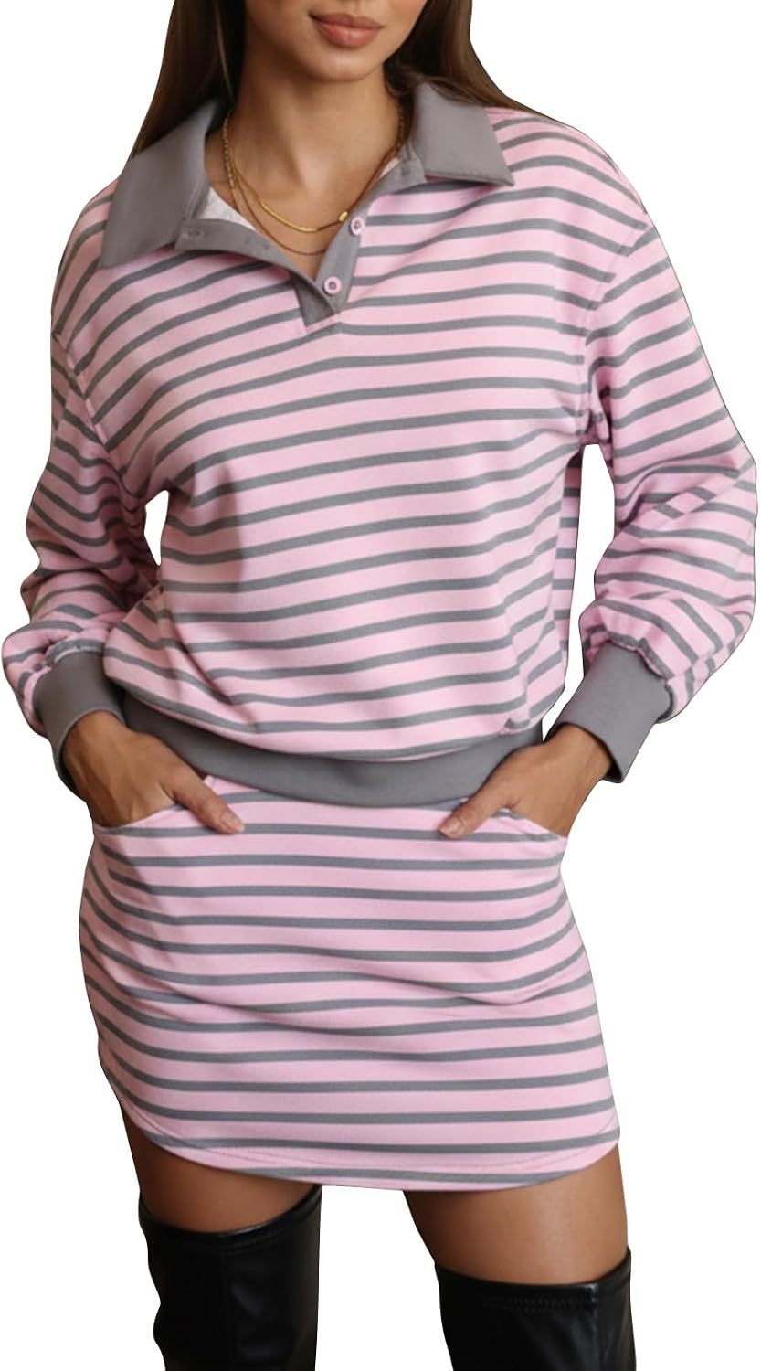 Cotton Sweatshirt Skort Set