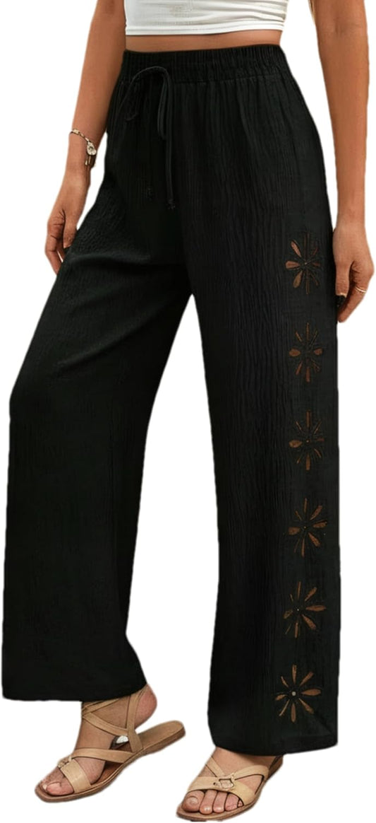 Boho Floral Wide Pants