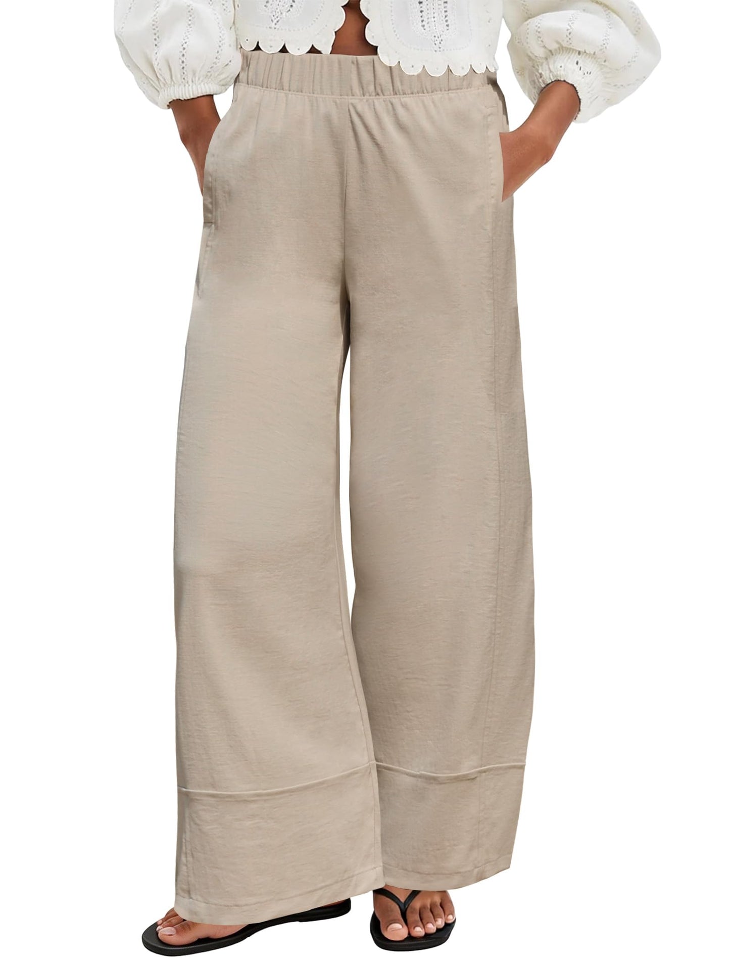 Cotton and Linen Blend Pants