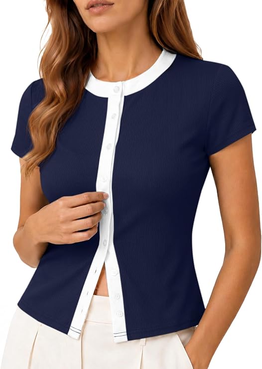 Color Block Ribbed Shirt