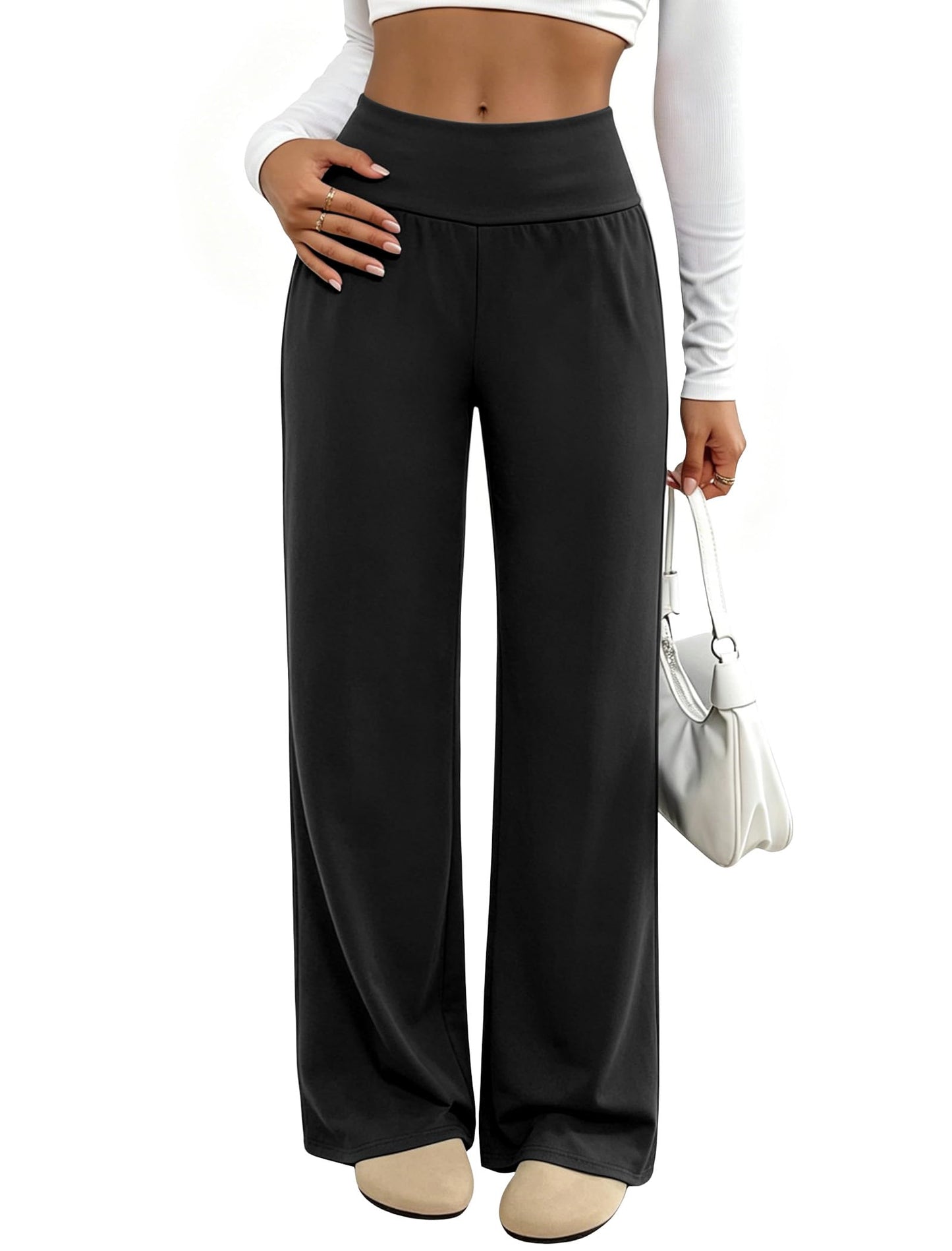 Wide Leg Work Pants