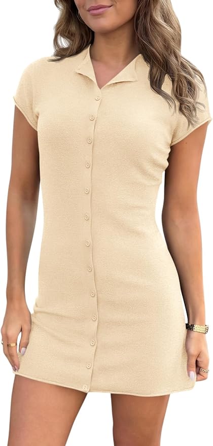 Button Down Mini Dress