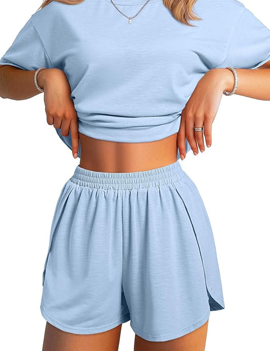 Split Short Pajama Set