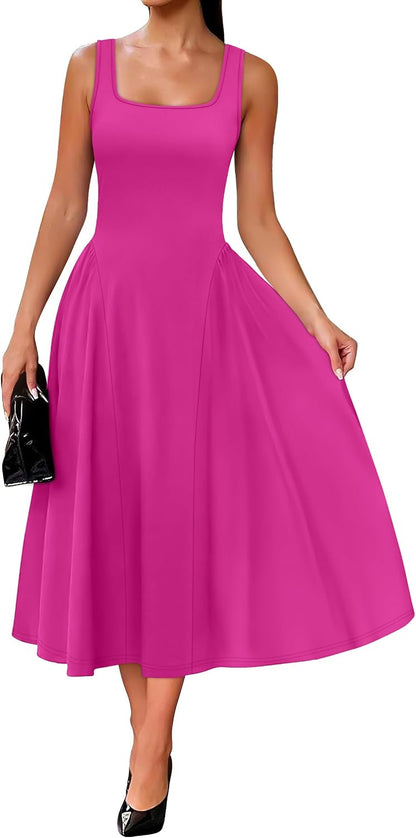 Square Neck Maxi Dress