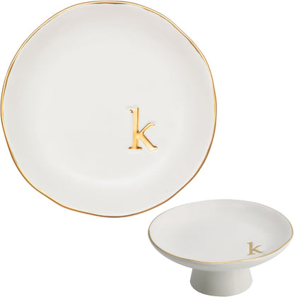 Initial Ceramic Jewellery Tray