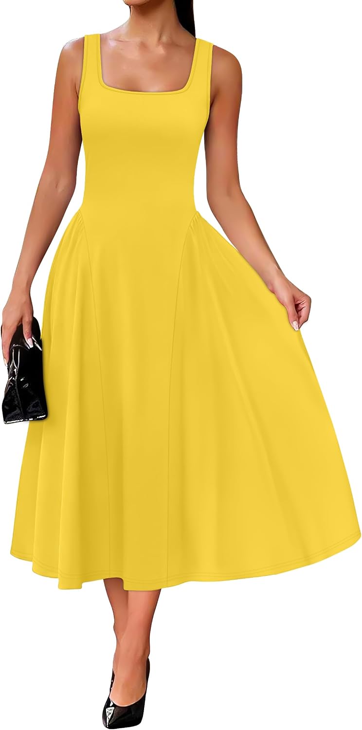 Square Neck Maxi Dress