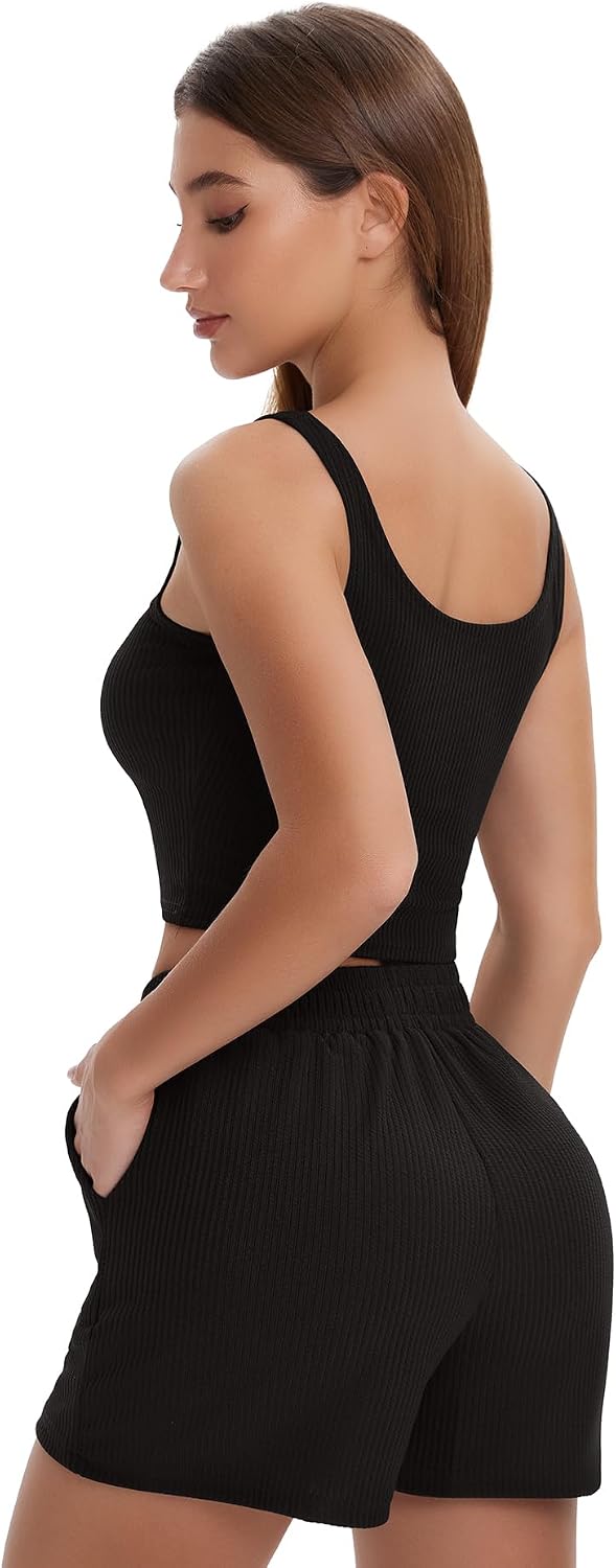 Sleeveless Tank Shorts Set