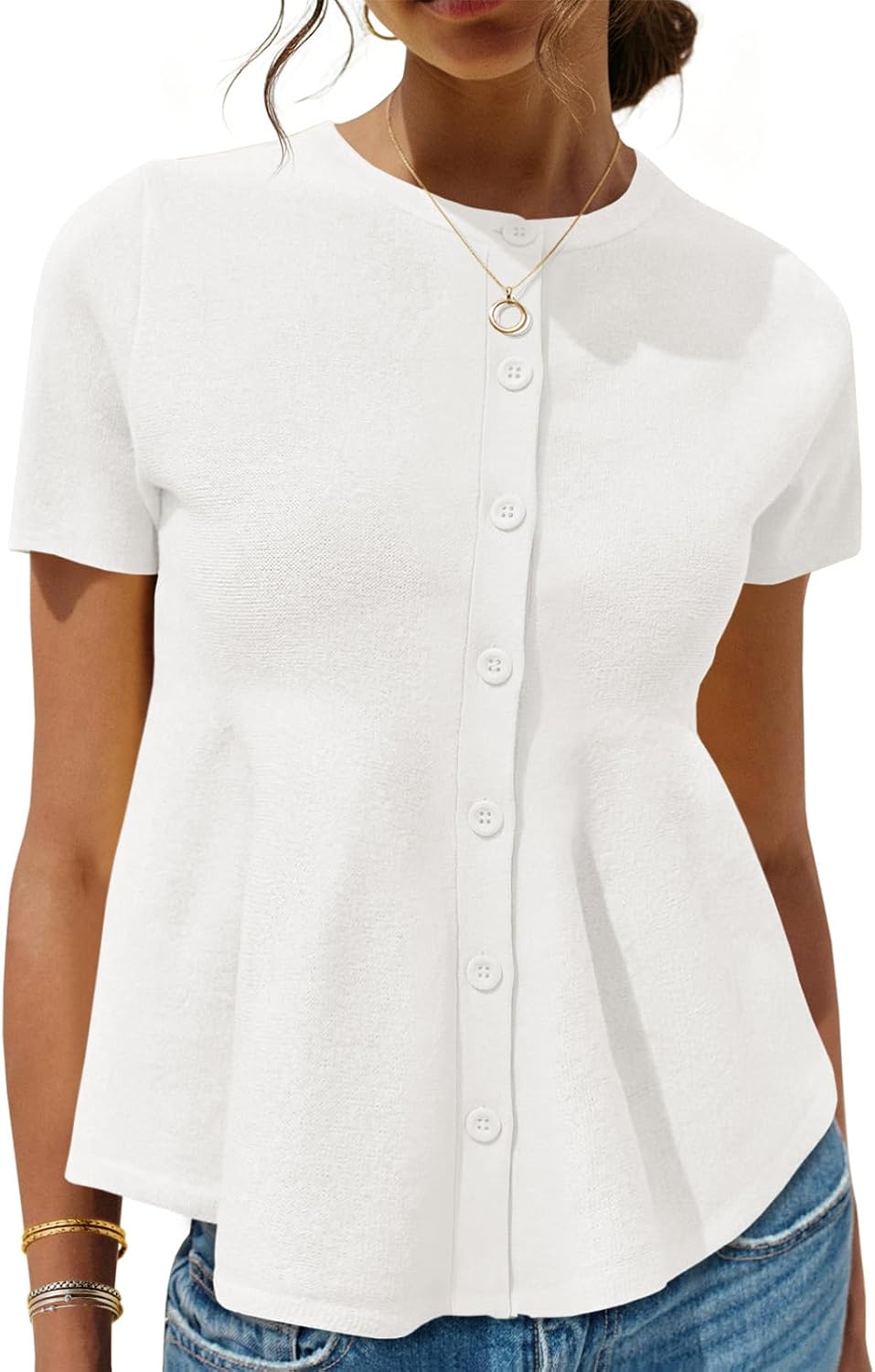 Peplum Knit Cardigan