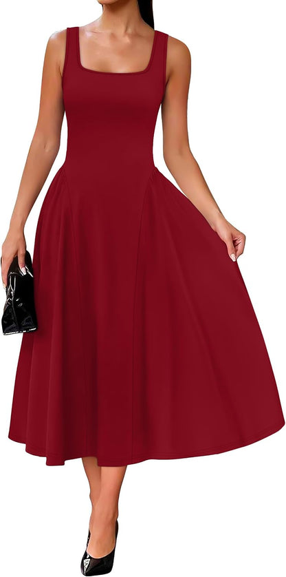 Square Neck Maxi Dress
