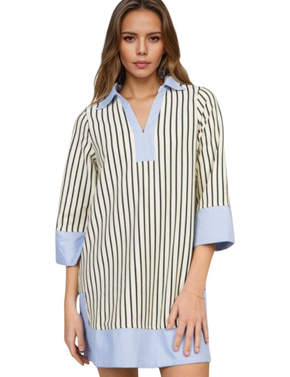 Striped Shirt Dress