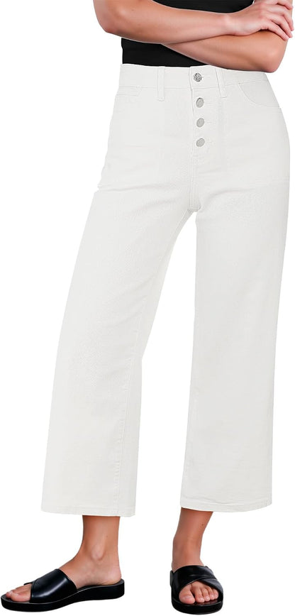 Wide Leg Cropped Jeans