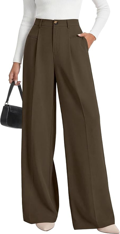Pleated Wide Leg Pants