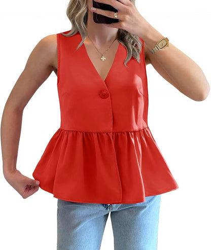 Peplum Ruffle Tank