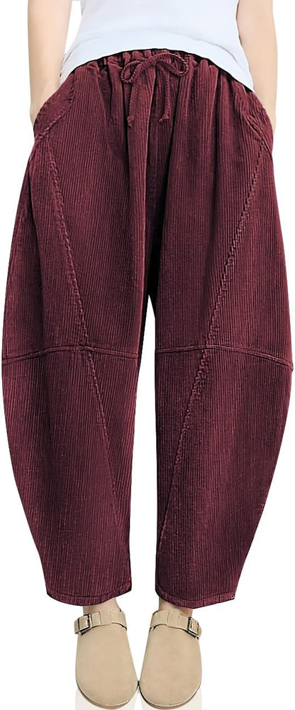 Corduroy Barrel Pants