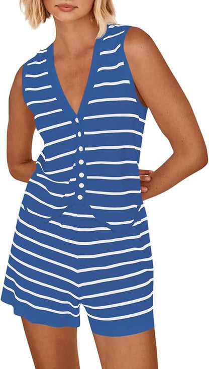 Striped Shorts Set