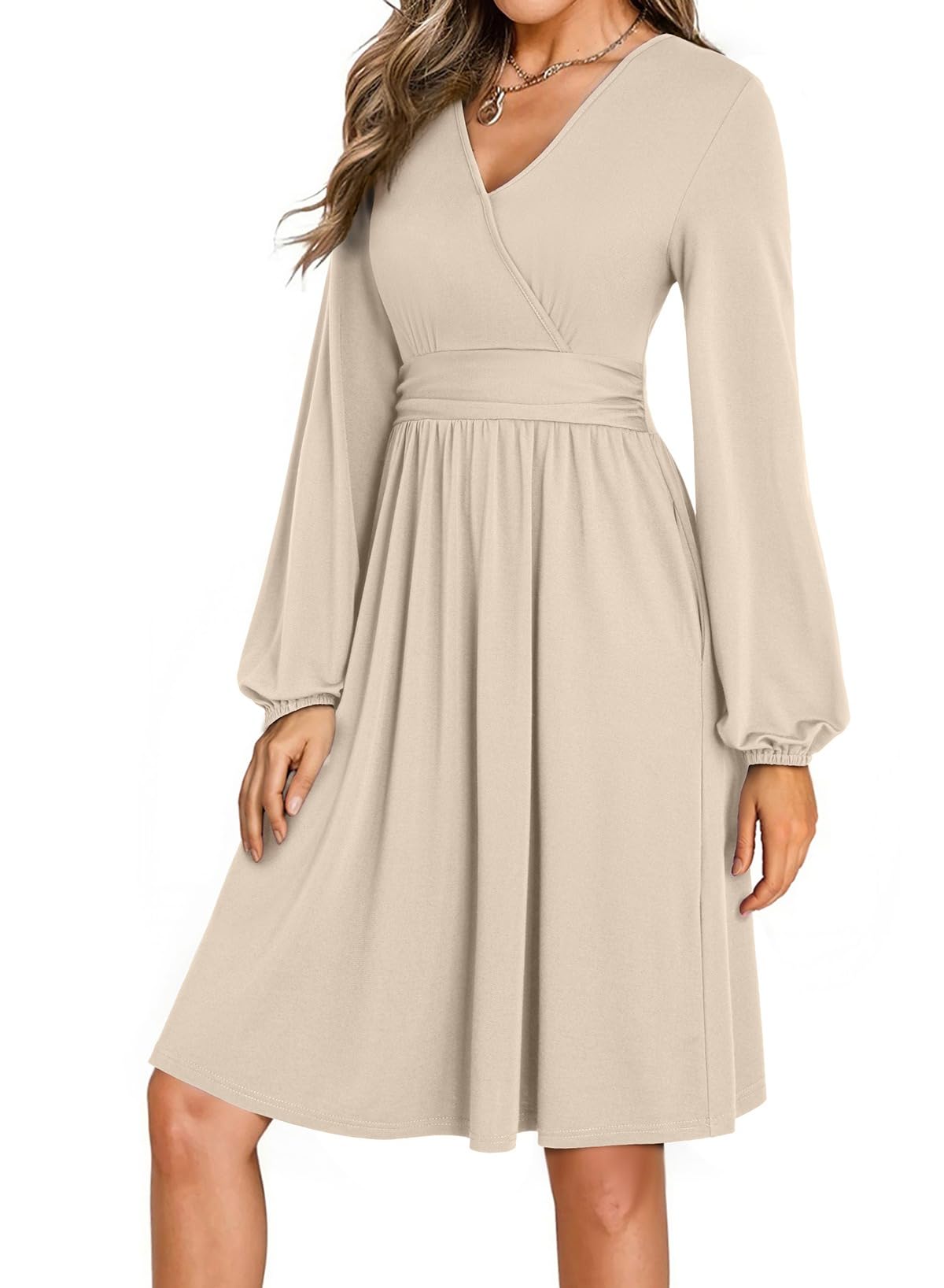 Wrap V-Neck Mini Dress