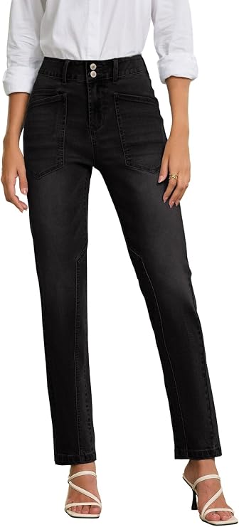 Stretchy Straight Leg Jeans