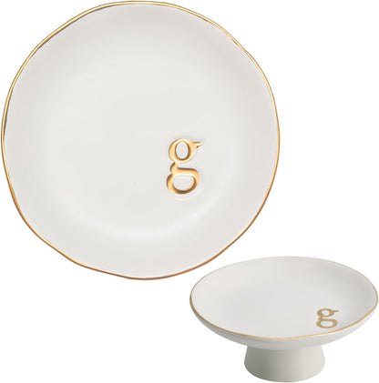 Initial Ceramic Jewellery Tray