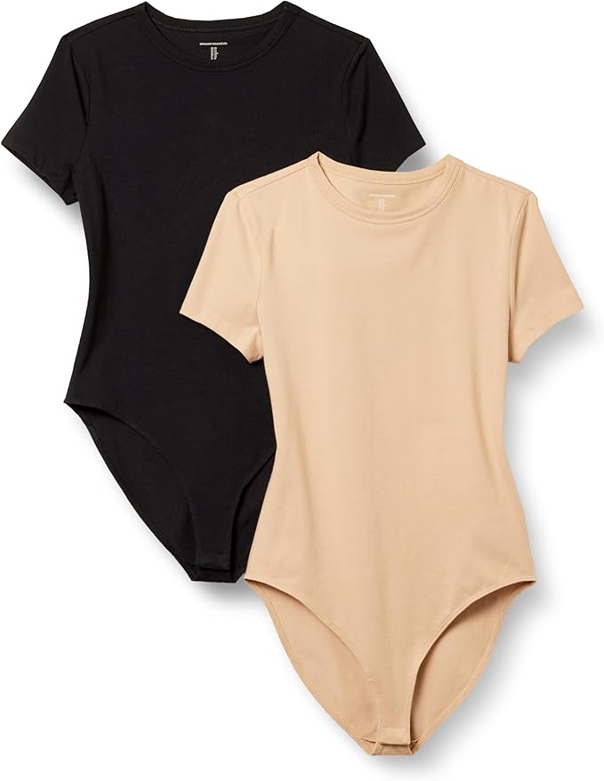 Amazon Essentials Cotton T-Shirt Bodysuit (2PK)