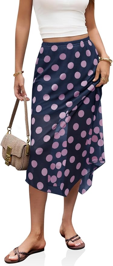 Polka Dot Midi Skirt
